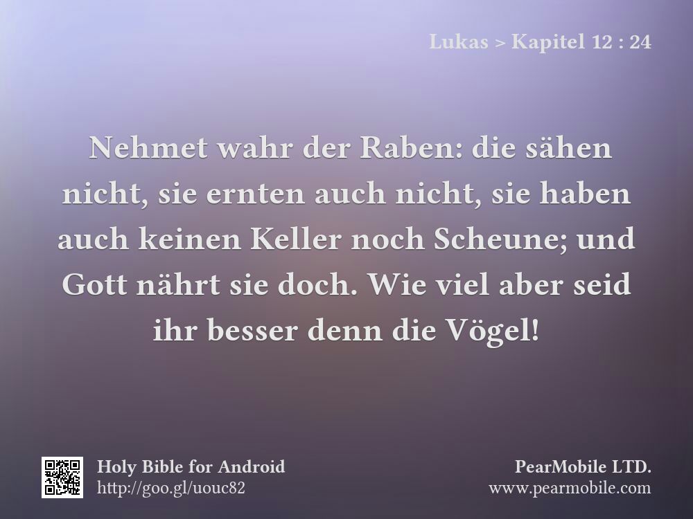 Lukas, Kapitel 12:24